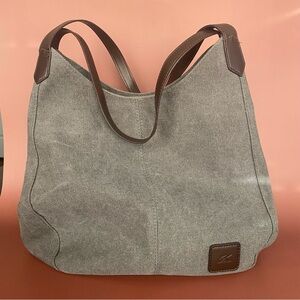 K2 Gray Canvas Tote Bag